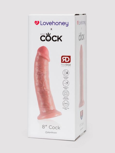 Lovehoney X King Cock Realistic Extra Girthy Suction Cup Dildo 8"
