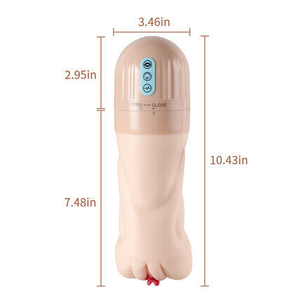 Femal Pussy Masturbation with 5 Sucking Oral Swallowing & 10 Vibrating Massage Training Masturbation Cup